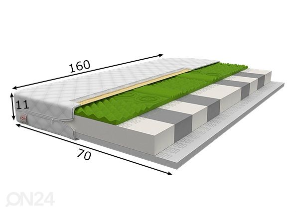 Поролоновый матрас Adriano 70x160 cm размеры