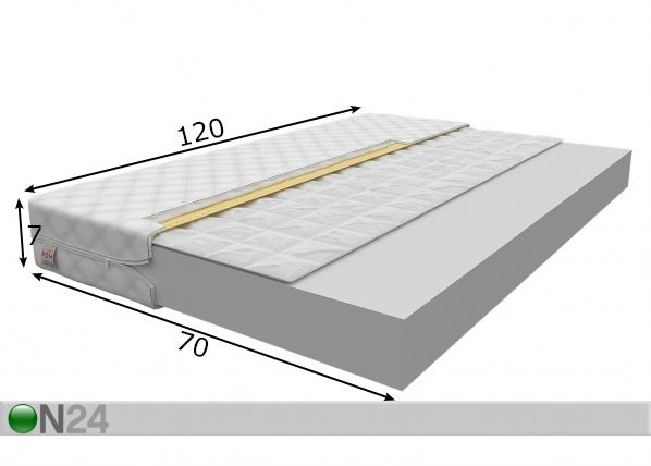 Поролоновый матрас Baby Care 70x120 cm размеры