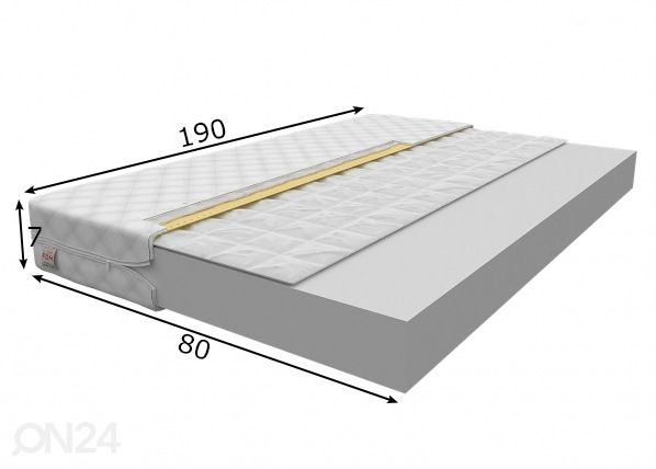 Поролоновый матрас Baby Care 80x190 cm размеры