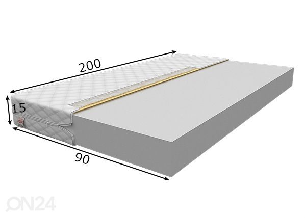 Поролоновый матрас Bresso 90x200x15 cm размеры