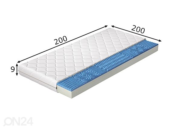 Поролоновый матрас Lauren 200x200 cm размеры