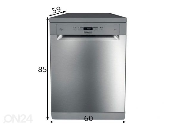 Посудомоечная машина Hotpoint-Ariston HFC3C41CWX размеры