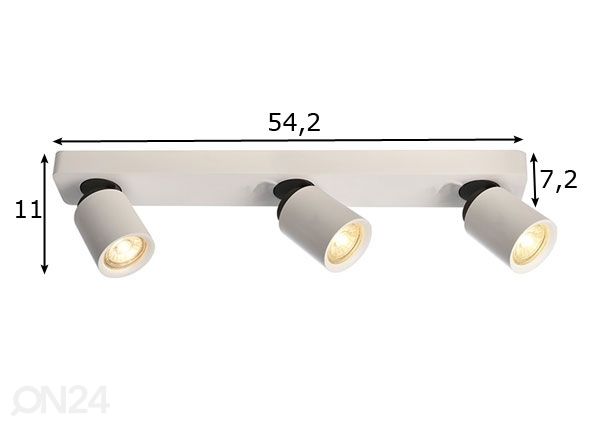 Потолочный светильник с регулировкой направления Librae Linear III размеры