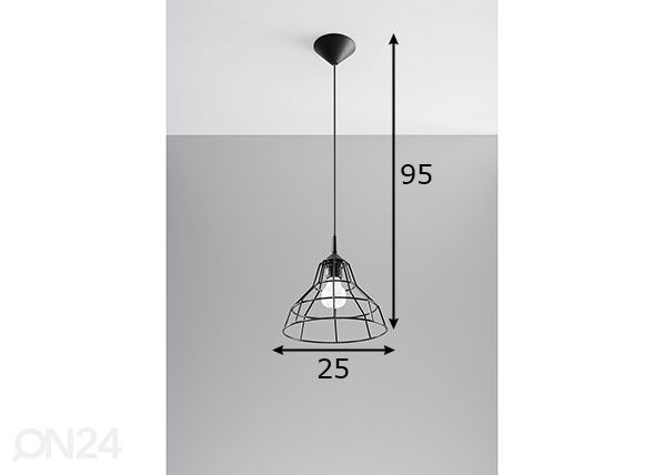 Потолочный светильник Anata, черный размеры