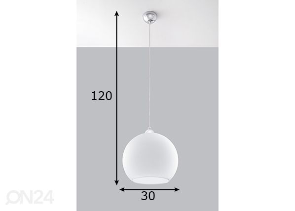 Потолочный светильник Ball, белый размеры