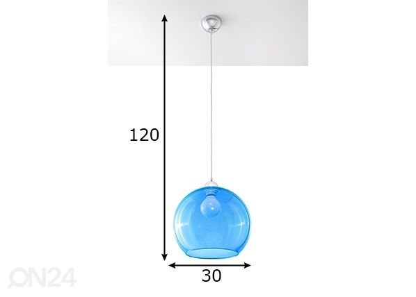 Потолочный светильник Ball, синий размеры