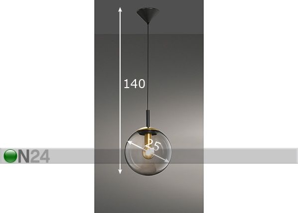 Потолочный светильник Dini Ø 25 см размеры
