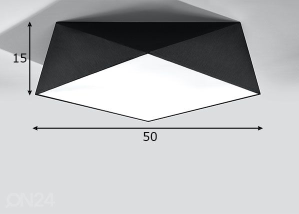 Потолочный светильник Hexa 45, черный размеры