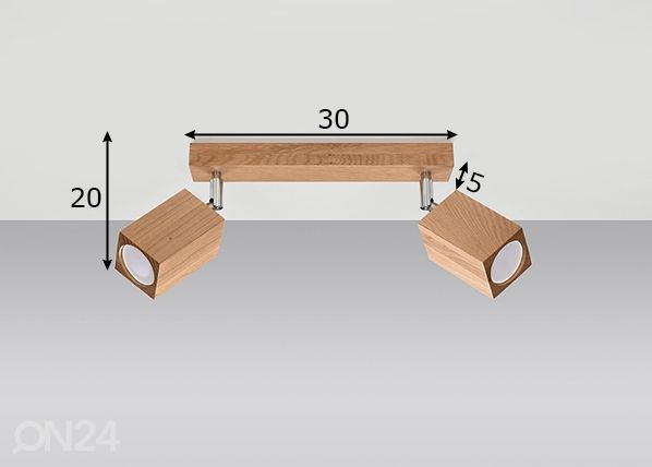 Потолочный светильник Keke 2, дуб размеры