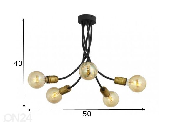 Потолочный светильник Luce 5 размеры