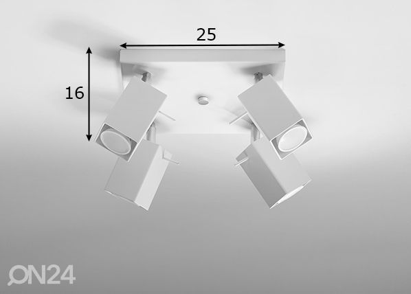 Потолочный светильник Merida 4, белый размеры