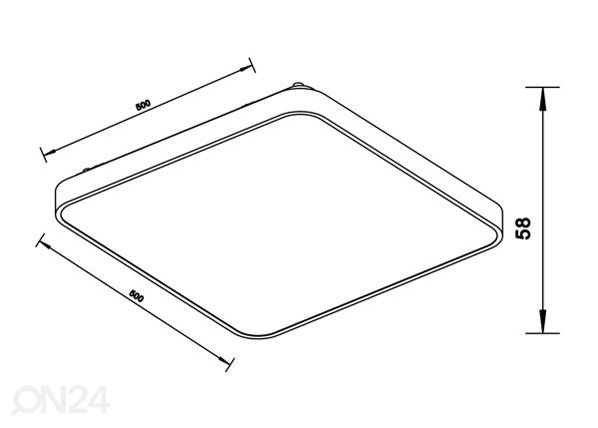 Потолочный светильник Sierra Gold LED 50x50 см размеры