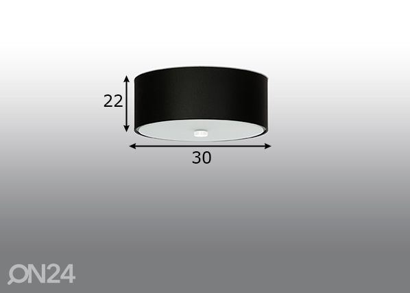 Потолочный светильник Skala 30 cm, черный размеры