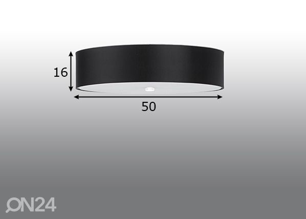 Потолочный светильник Skala 50 cm, черный размеры