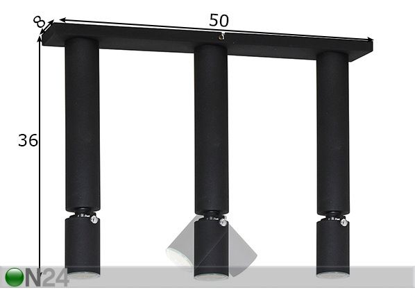 Потолочный светильник Slim II размеры