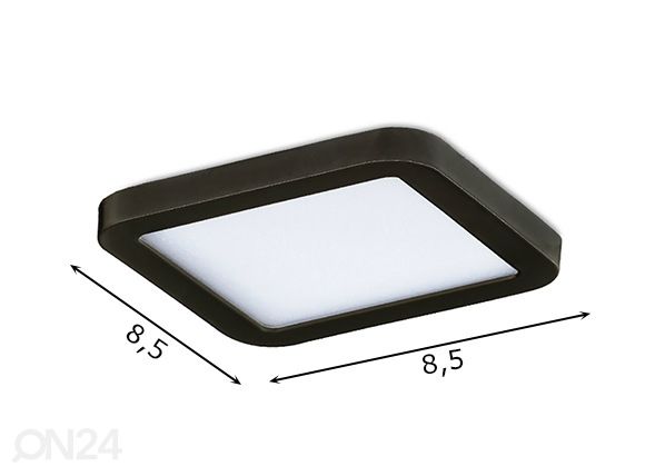 Потолочный светильник Slim square 9 (3000K) размеры
