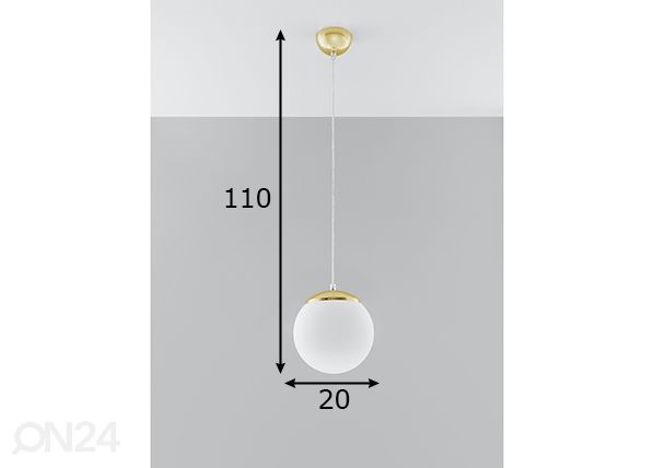 Потолочный светильник Ugo 20 cm, белый размеры