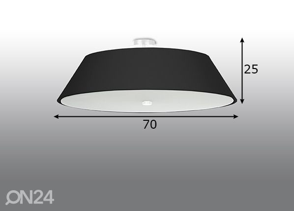 Потолочный светильник Vega 70 cm, черный размеры