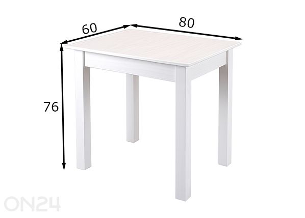 Приставной столик Chilly Home 80x60 см размеры
