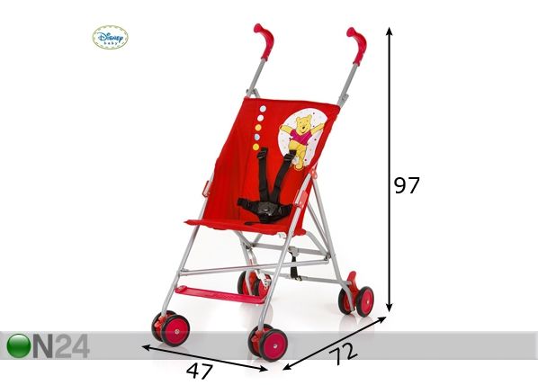 Прогулочная коляска Go-S V-Pooh red размеры