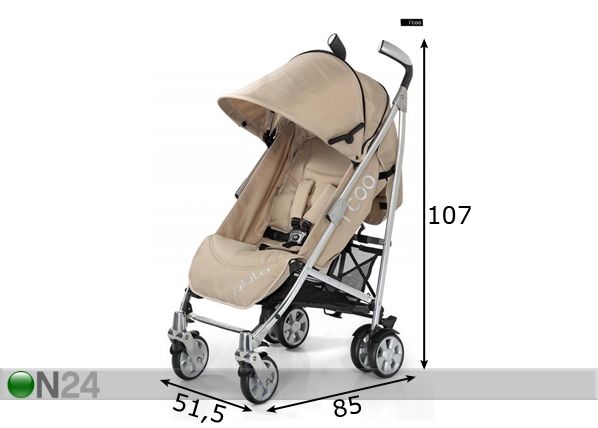 Прогулочная коляска I'Coo Pluto Beige размеры