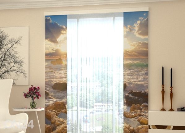 Просвечивающая панельная штора Sea and Stones 80x240 cm
