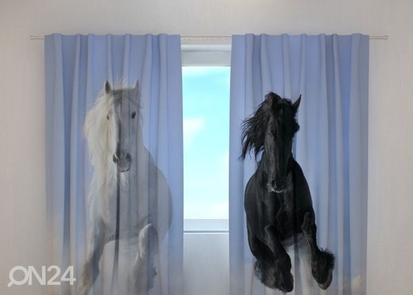 Просвечивающая штора Horses 1, 240x220 cm