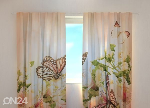 Просвечивающая штора Irises and butterflies 240x220 cm