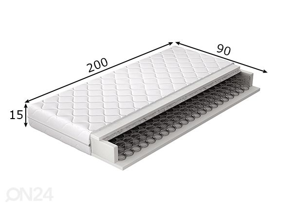 Пружинный матрас 90x200 см размеры