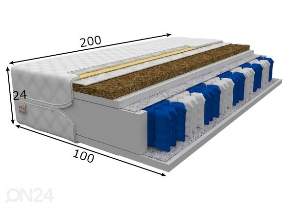 Пружинный матрас Family Max 100x200 cm размеры