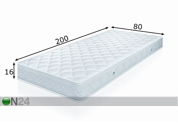 Пружинный матрас San Remo 80x200 cm размеры
