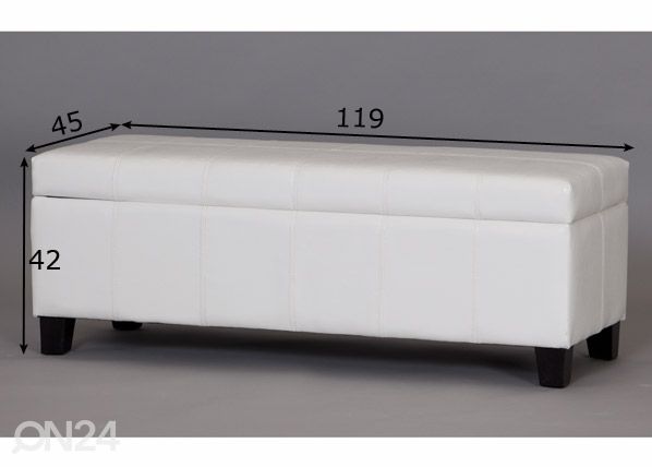 Пуф с ящиком 119 cm размеры