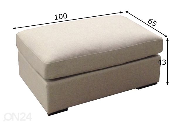 Пуф Comforto 100x65 cm размеры