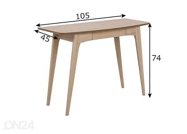 Рабочий стол Boise 45x105 см размеры