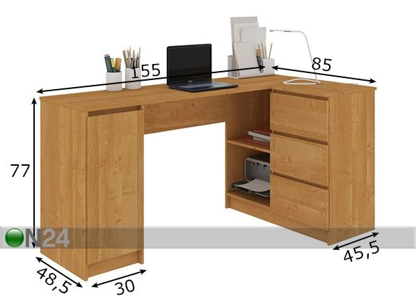 Рабочий стол Corner R размеры
