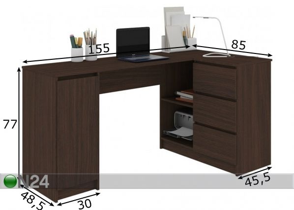 Рабочий стол Corner R размеры