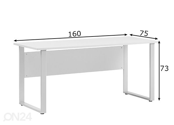 Рабочий стол Minsk 160x75 cm размеры