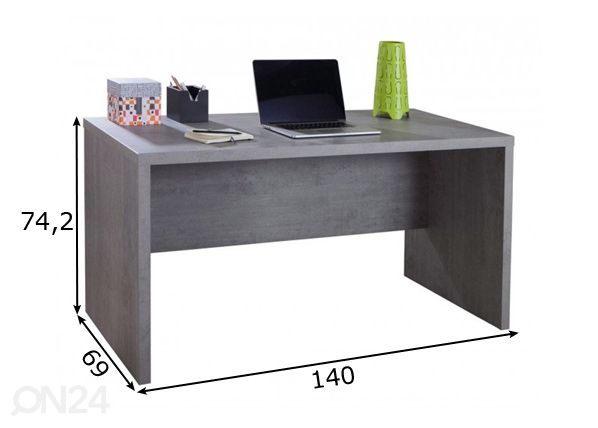 Рабочий стол Pratico 140 cm размеры