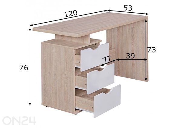 Рабочий стол Samo размеры