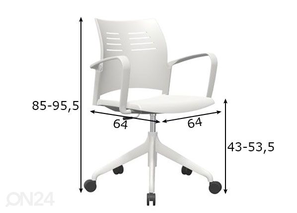 Рабочий стул Actiu Spacio размеры