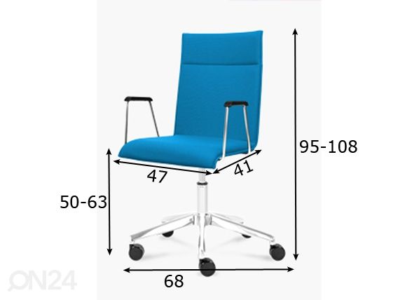 Рабочий стул Lin Executive размеры