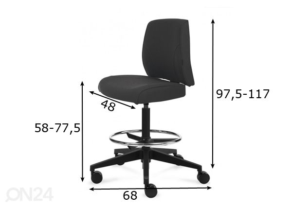 Рабочий стул Magna Manager Task Chair размеры