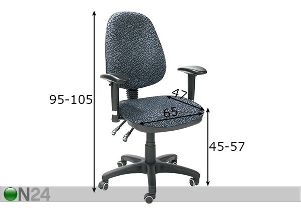 Рабочий стул Savona, серый размеры