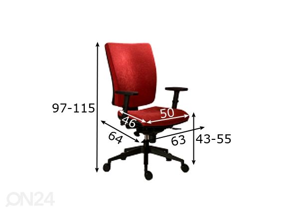 Рабочий стул SYN Gala Plus размеры