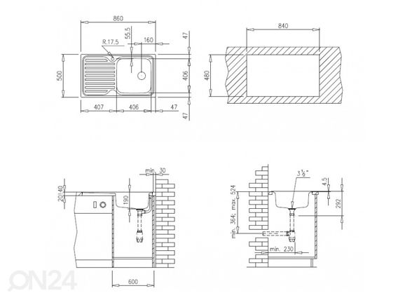 Раковина Teka Classic размеры
