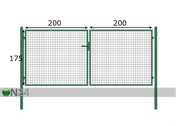 Распашные ворота 1,75x4 m размеры