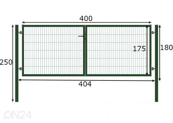 Распашные ворота Strong 400x180 cm размеры
