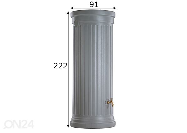 Резервуар для воды Column Tank Gray 1000 л размеры