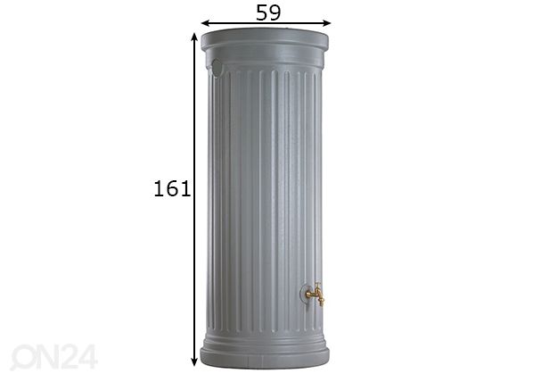 Резервуар для воды Column Tank Gray 330 л размеры
