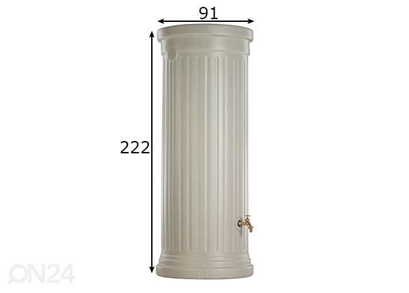 Резервуар для воды Column Tank Sandstone 1000 л размеры